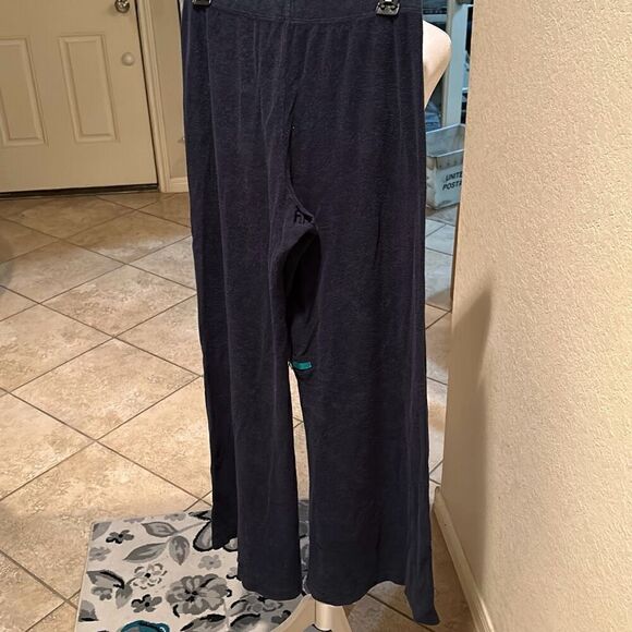 Suzie Kondi Women's Size S Pull On Terry Flare Lounge Pants Navy Blue New Flawed - Picture 8 of 10